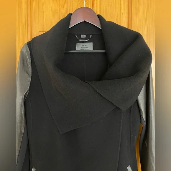 Black Rudsak Wrap Coat - Picture 3 of 3